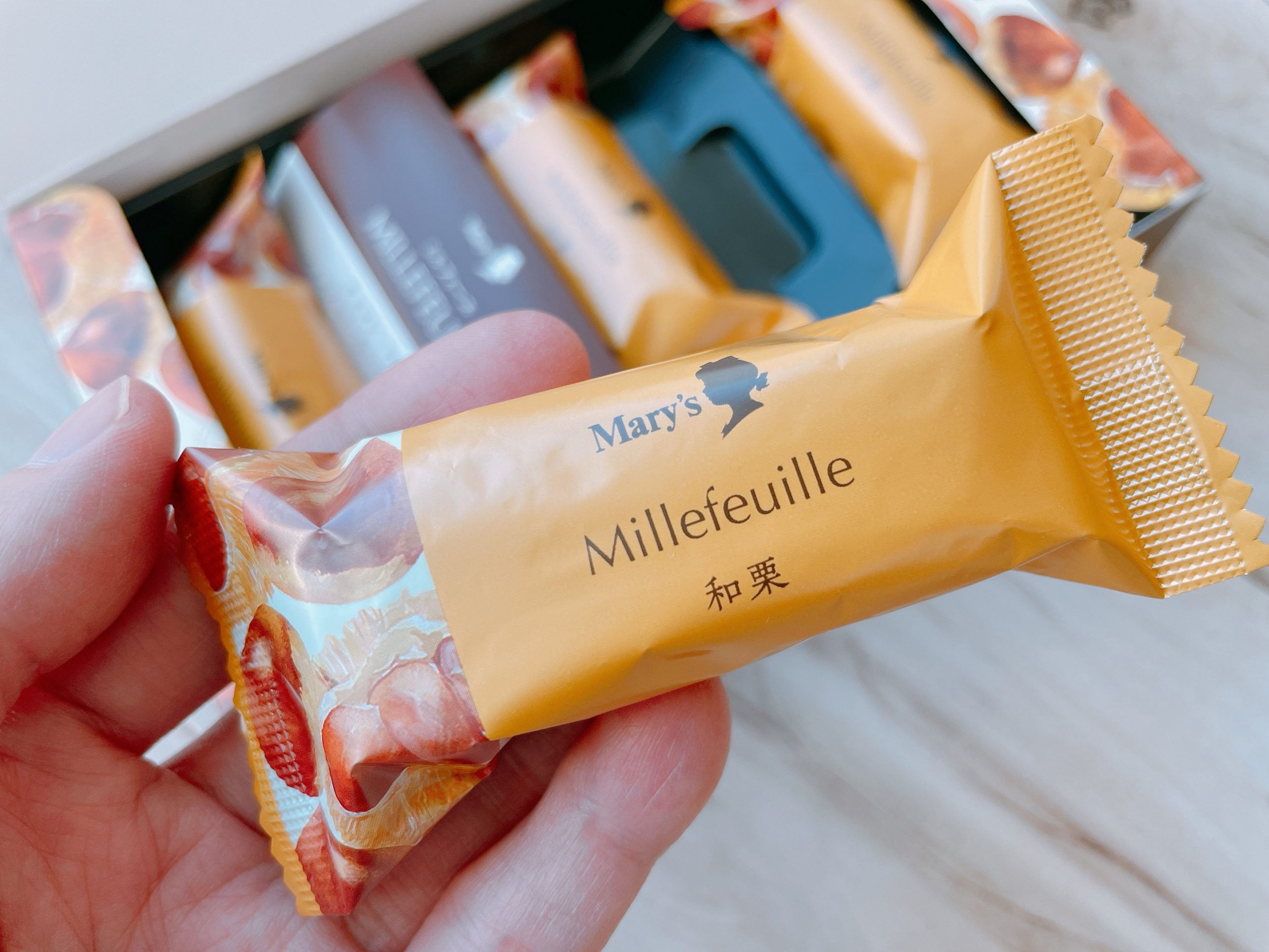 メリーチョコレート ミルフィーユ（和栗）の小包装