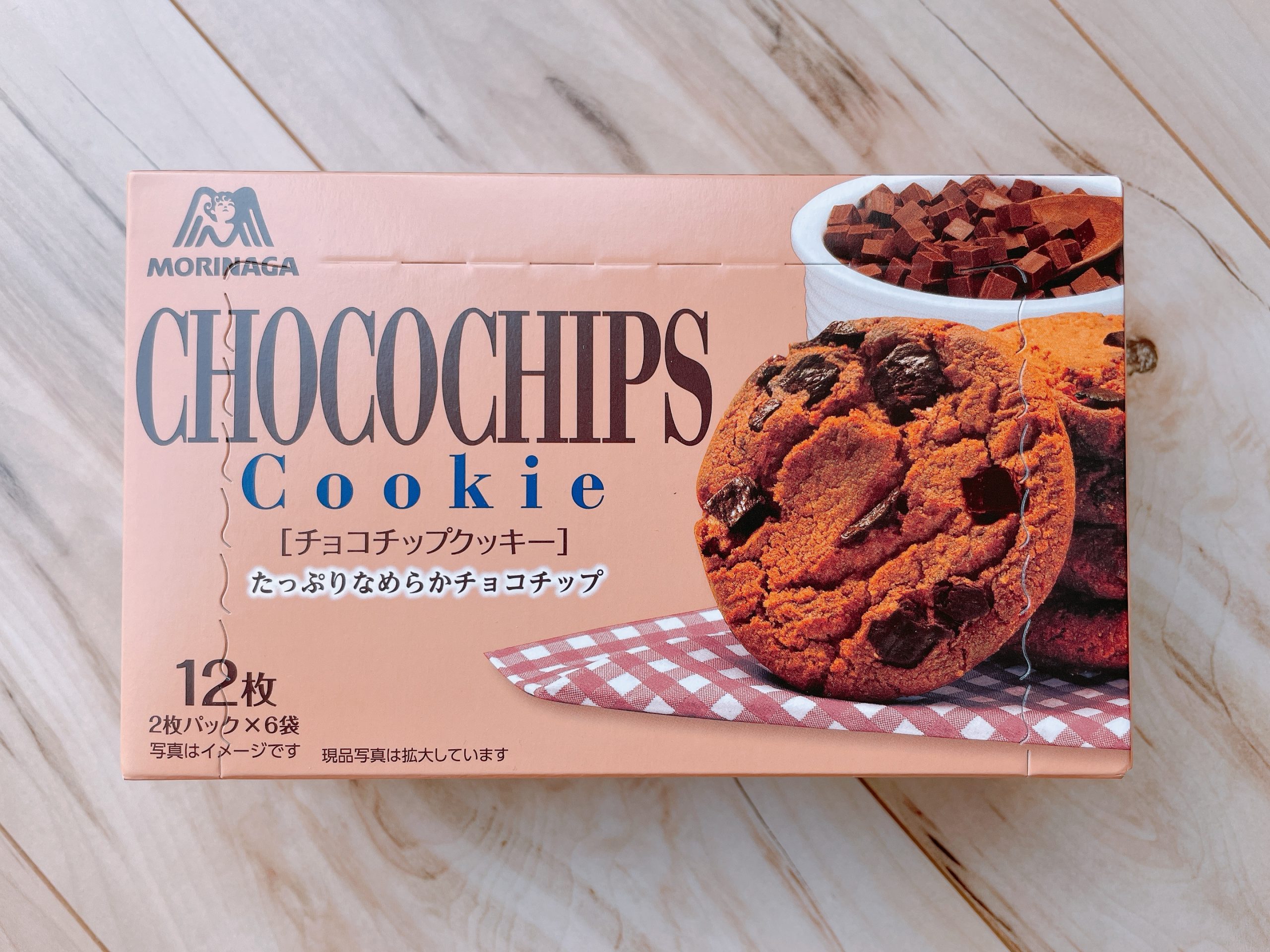 森永 チョコチップクッキーのパッケージ横